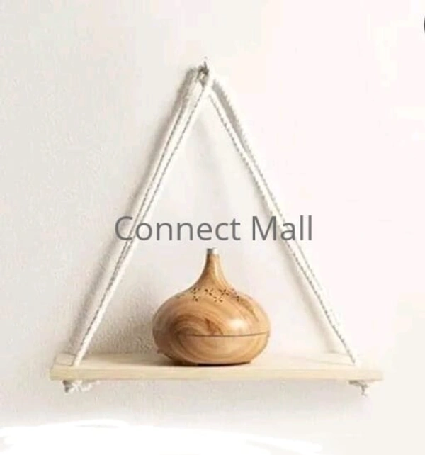 POLYMORPHIS Macrame Handmade Wallhanging/Plant Stand/Wall Decor Cotton Beads OFF White by Real Teak Wood - Free Size, Wooden, , Pack of1